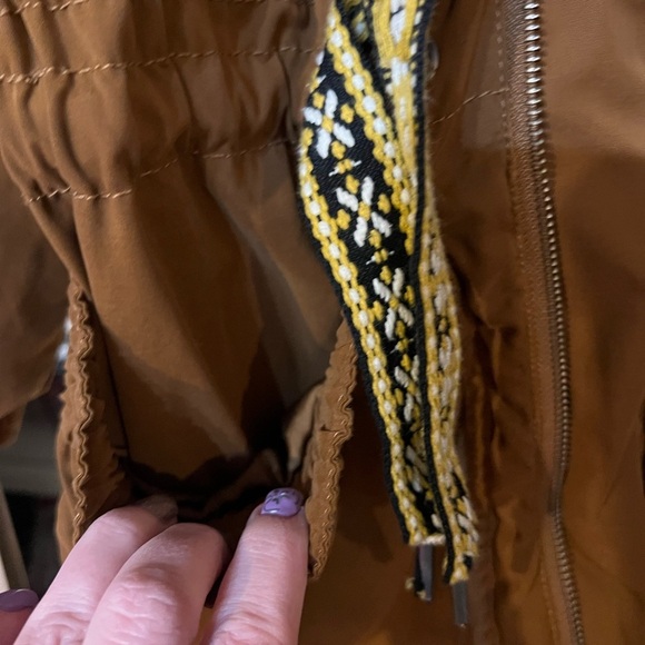 Free People Double Zipper 3/4 Length Jacket Sz S - Picture 7 of 14